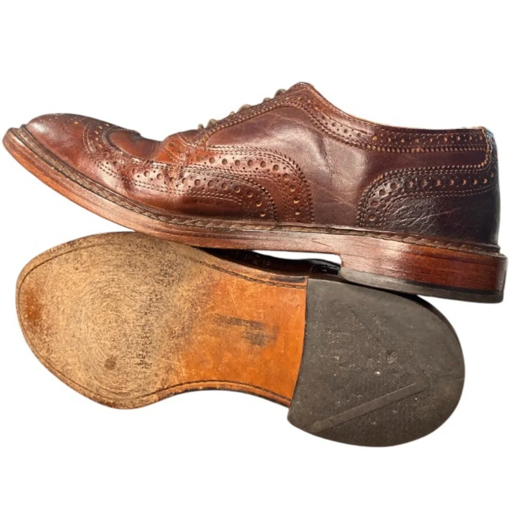 Allen Edmonds McTavish Brown Leather Wingtip Brogue Dress Oxford Shoes Men’s 10D